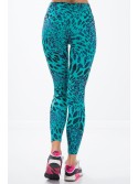 Mintfarbene Sportleggings mit Leopardenmuster H006 – Online-Shop – Boutique